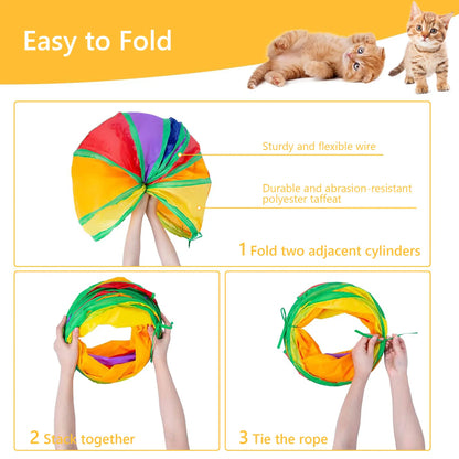 Set de 22 Juguetes Interactivos para Gatos con Túnel de Juego