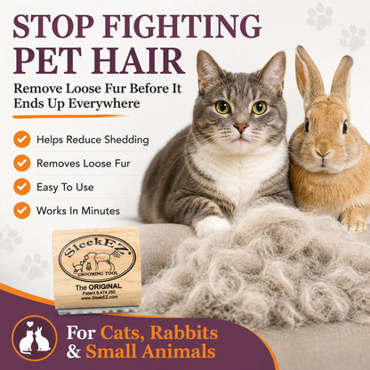 Cepillo Removedor de Pelo SleekEZ para Gatos y Mascotas Pequeñas
