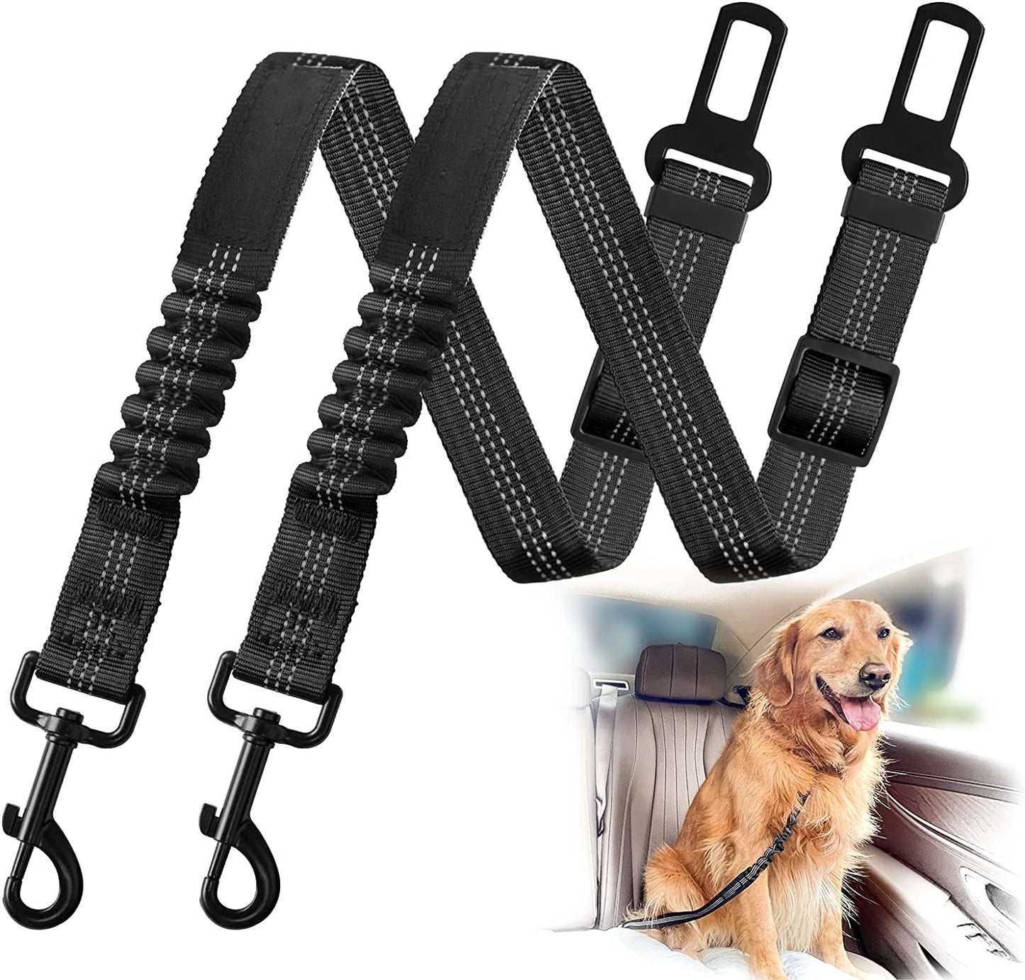 Cinturón de Seguridad Ajustable para Perros y Gatos