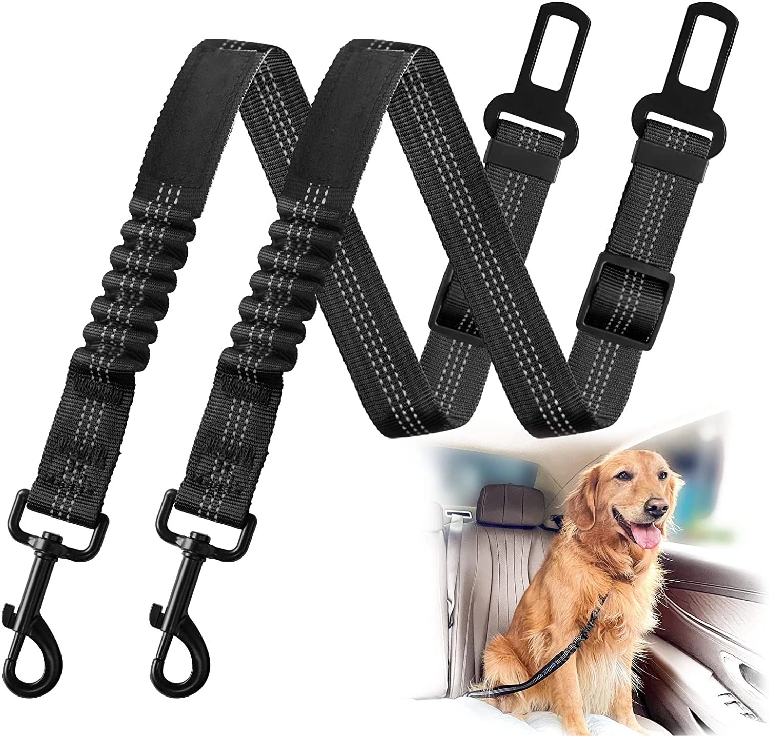Cinturón de Seguridad Ajustable para Perros y Gatos