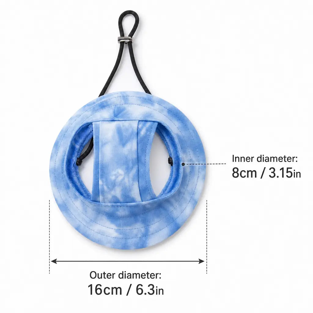 Sombrero Bucket Ajustable para Perros Pequeños