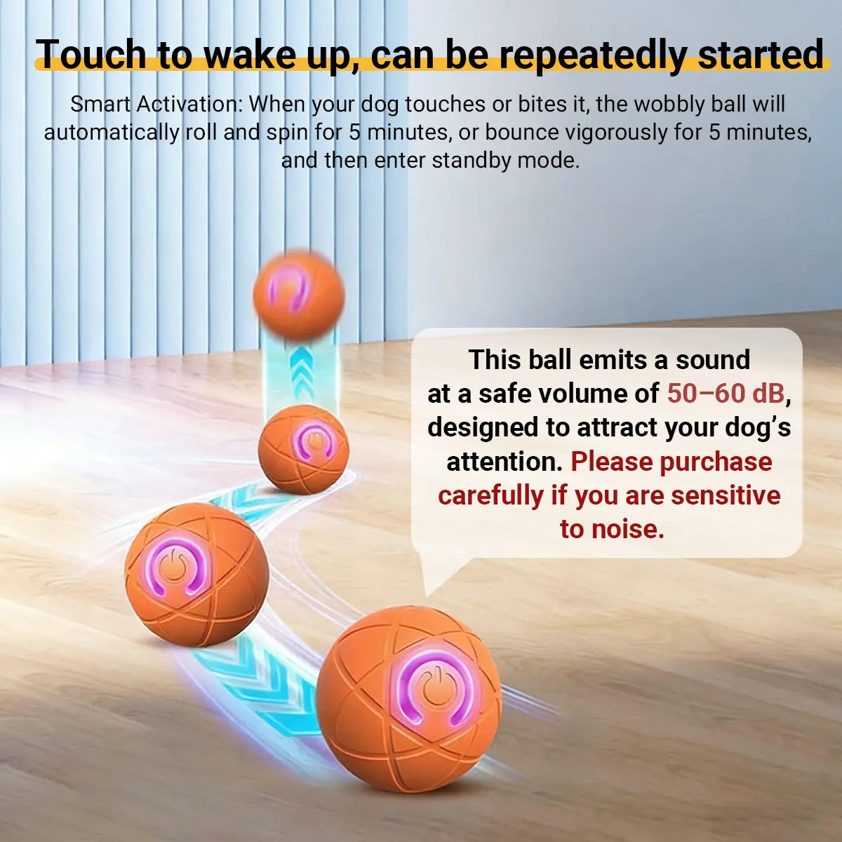 Pelota Inteligente Vibradora para Perros y Gatos