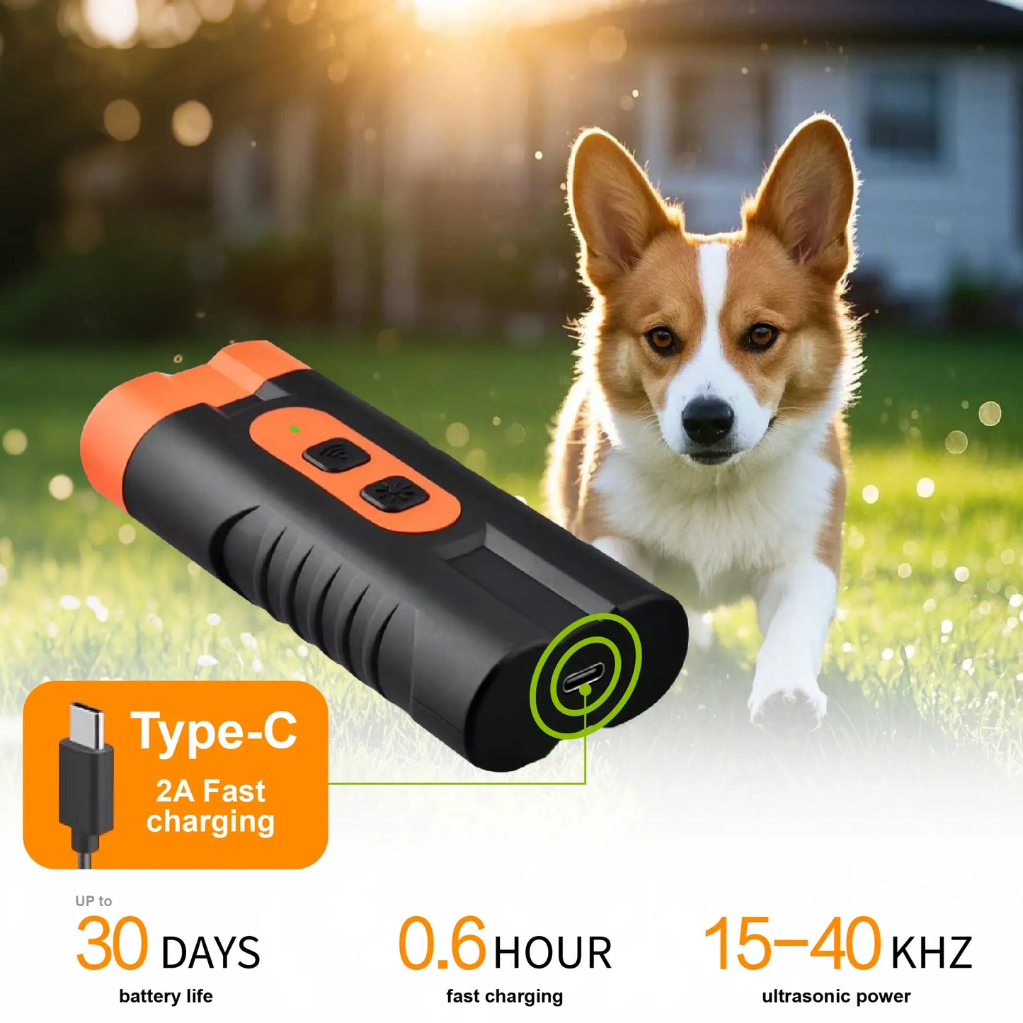 Dispositivo Ultrasónico de Entrenamiento y Control de Ladridos para Perros