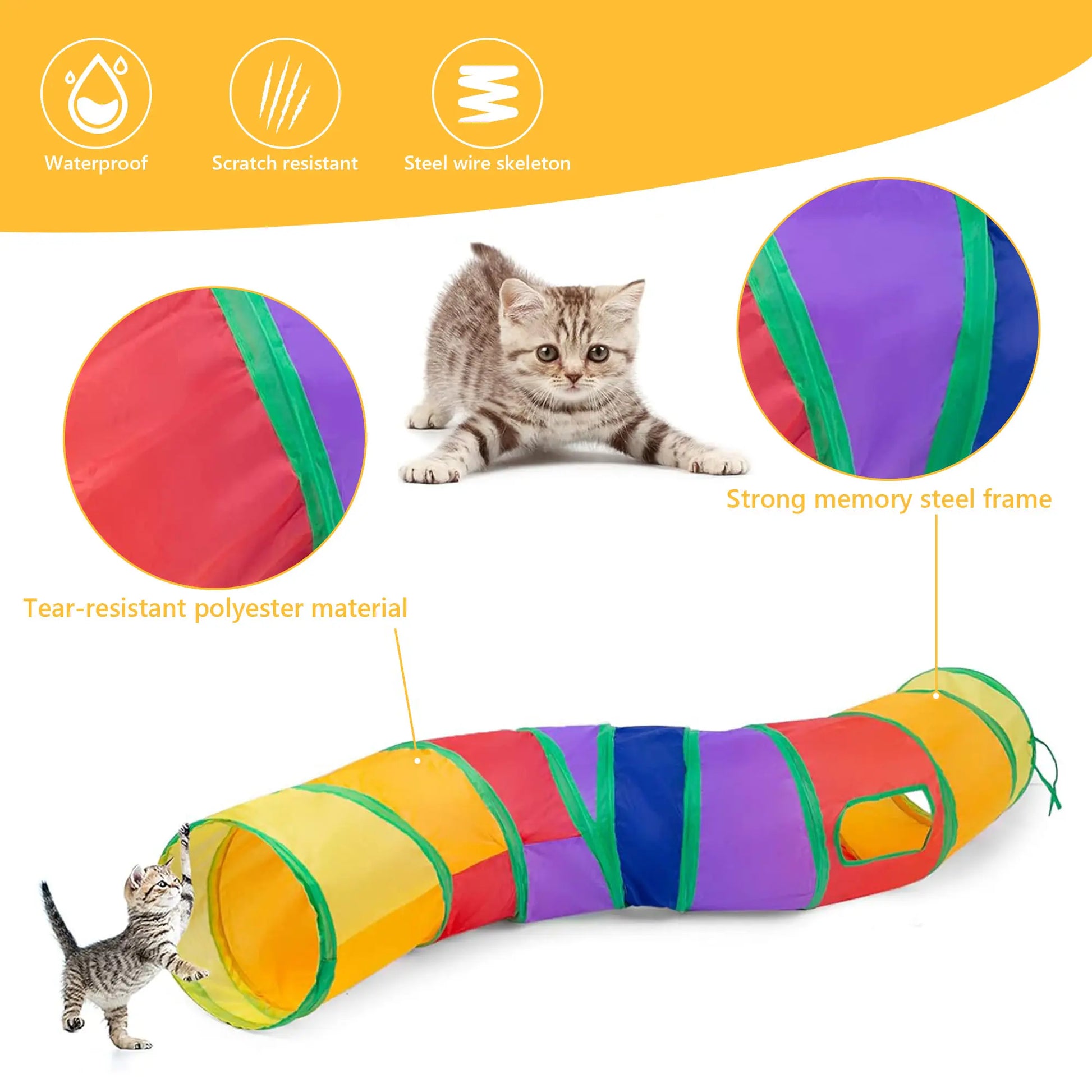 Set de 22 Juguetes Interactivos para Gatos con Túnel de Juego