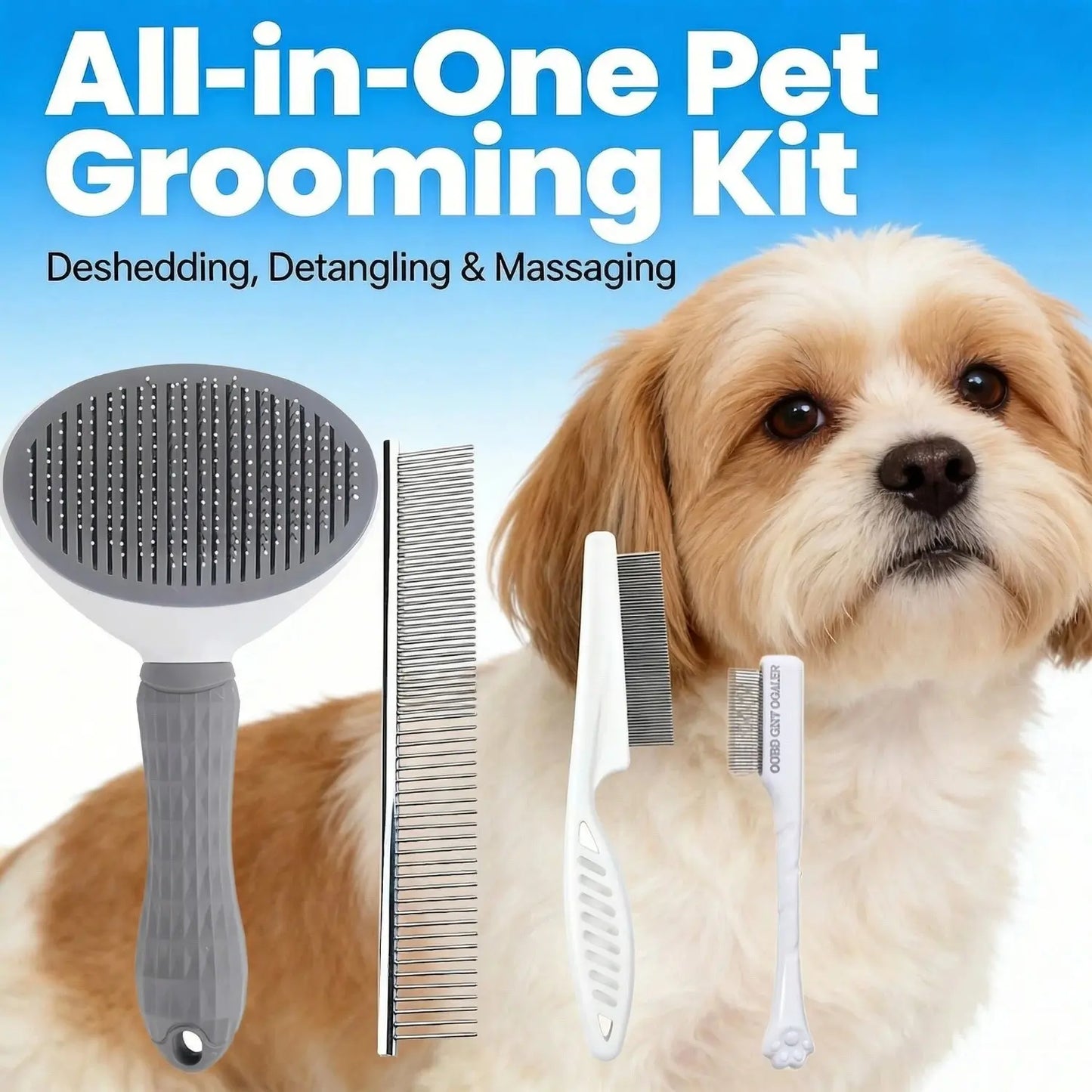 Kit Profesional de Grooming 4 en 1 para Perros y Gatos