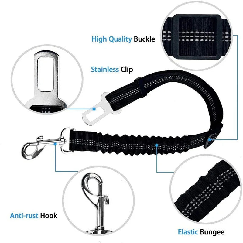 Cinturón de Seguridad Ajustable para Perros y Gatos