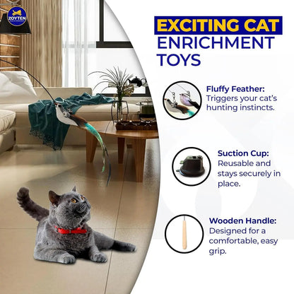 Juguete Interactivo 10 en 1 para Gatos con Ventosa