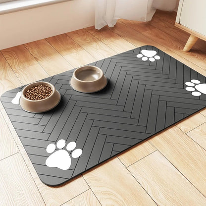 Tapete Absorbente Impermeable para Comida y Agua de Mascotas