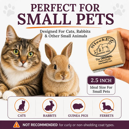 Cepillo Removedor de Pelo SleekEZ para Gatos y Mascotas Pequeñas