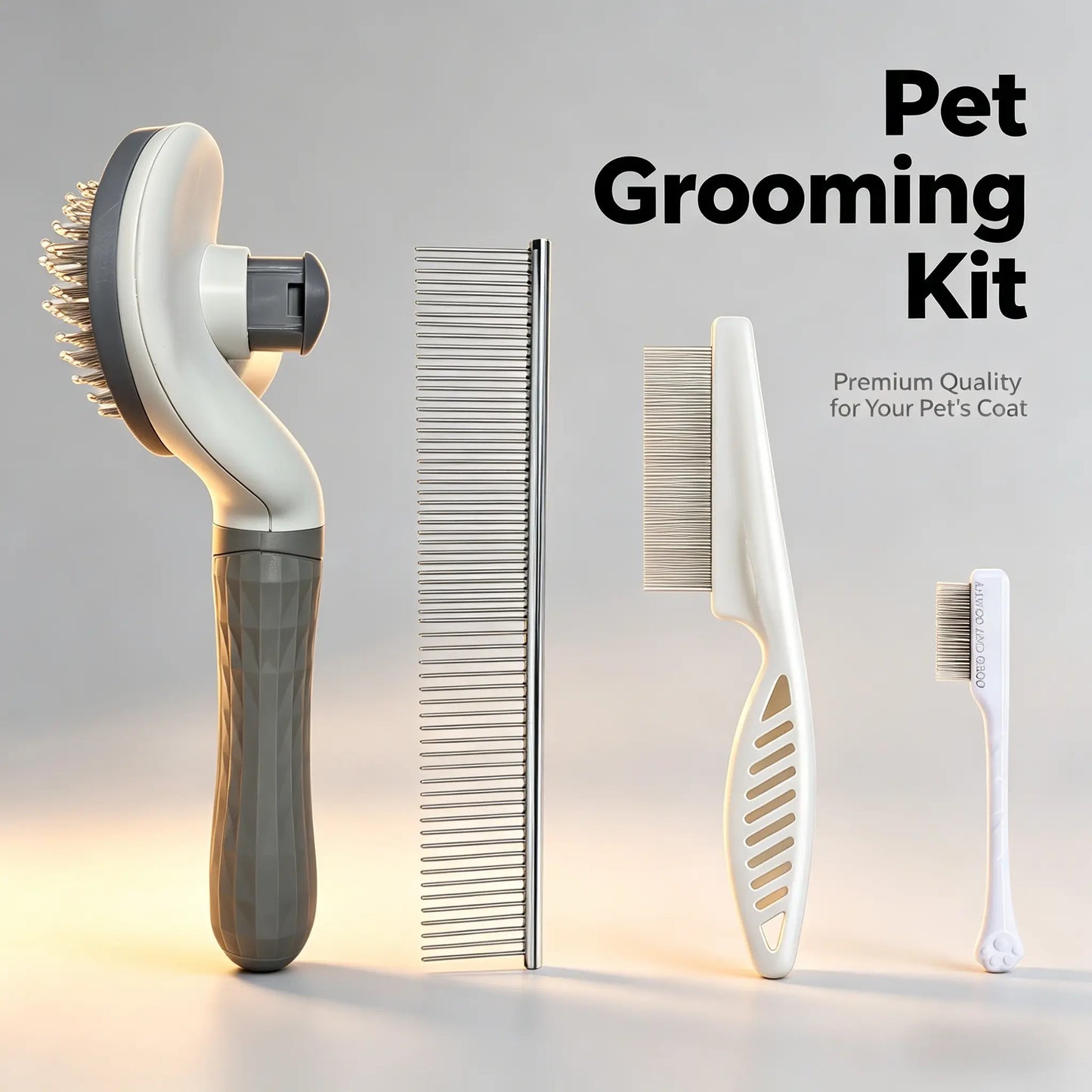 Kit Profesional de Grooming 4 en 1 para Perros y Gatos