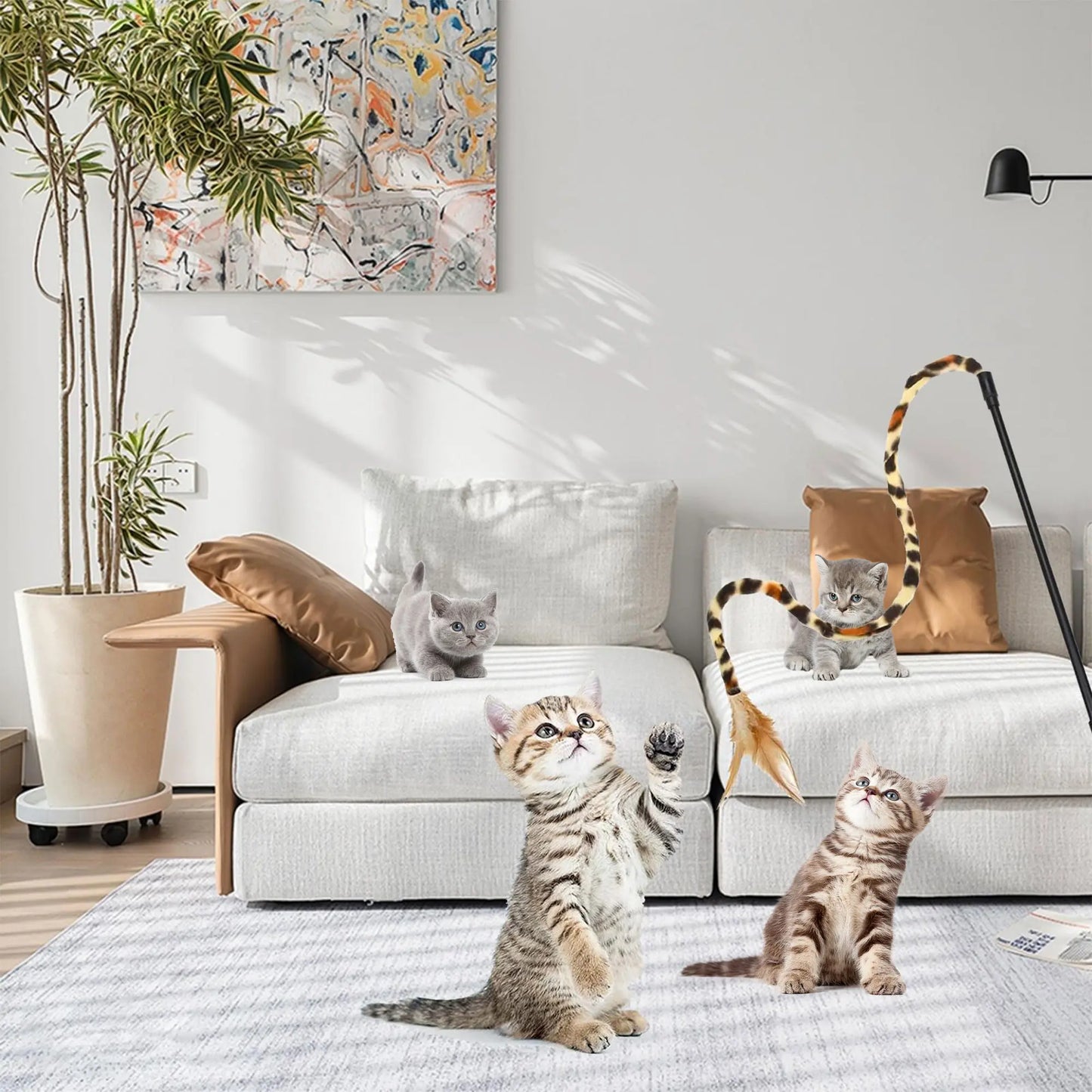 Set de 22 Juguetes Interactivos para Gatos con Túnel de Juego