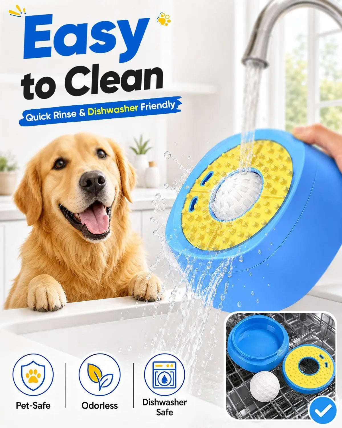 Comedero Interactivo Slow Feeder 2 en 1 para Perros y Gatos