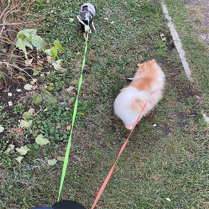 Correa Retráctil Doble para Pasear Dos Perros