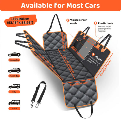 Protector Impermeable para Asiento Trasero de Auto para Mascotas