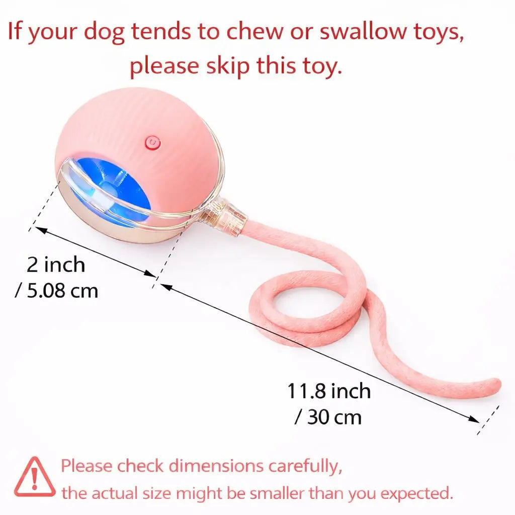 Pelota Interactiva Recargable para Perros y Gatos con Cola Móvil